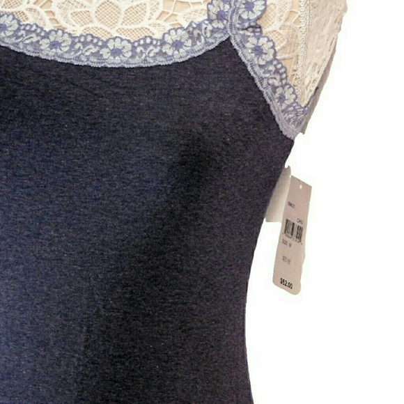 NWT-HANKY PANKY SEXY CHAMBRAY & LACE TANK TOP - Picture 5 of 7